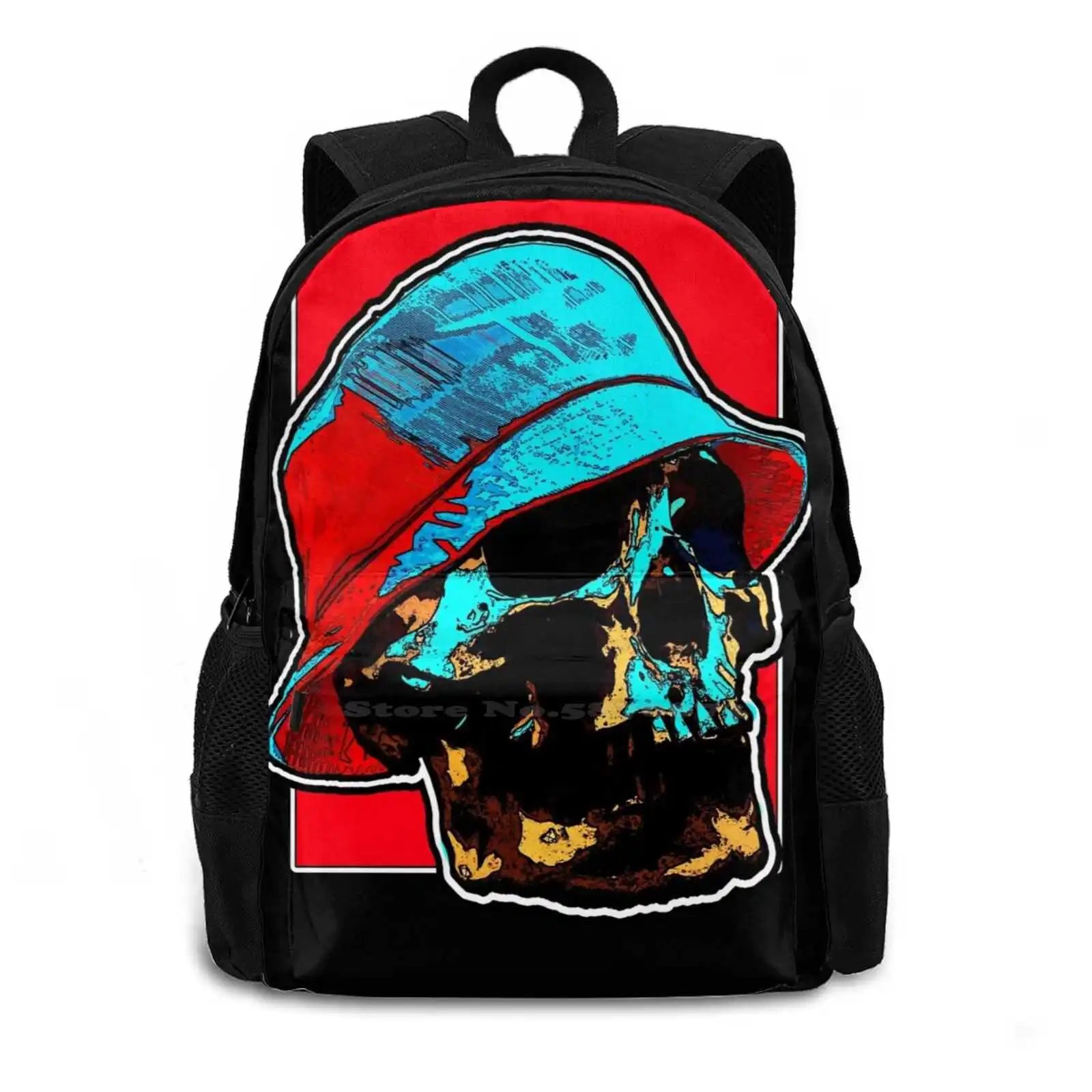 Skully Rucksack Knapsack Storage Bag Backpack Skull Kango Hip Hop Cool Skull Sugar Skull Tattoo Skull Skull Design Creepy Art