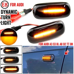 For Audi A2 A3 8L A4 B5 4B C5 A8 4D TT 8N Led Dynamic Side Marker Turn Signal Light moving Sequential Blinker Light 2Pcs