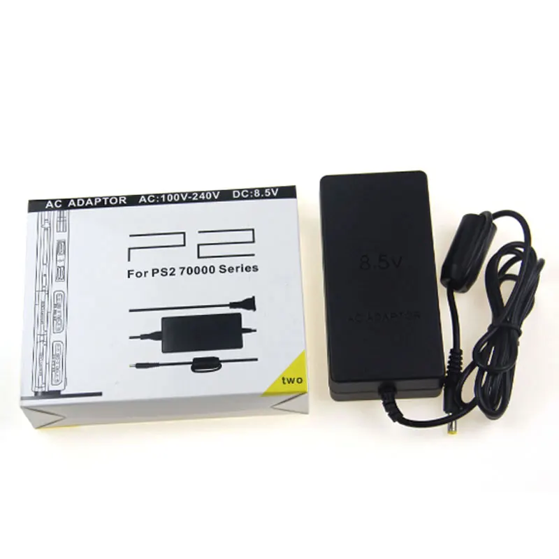 EU AC Power Adapter for Sony Playstation 2 PS2 70000 AC 100~240V 50/60Hz 80cm Cable Black Color