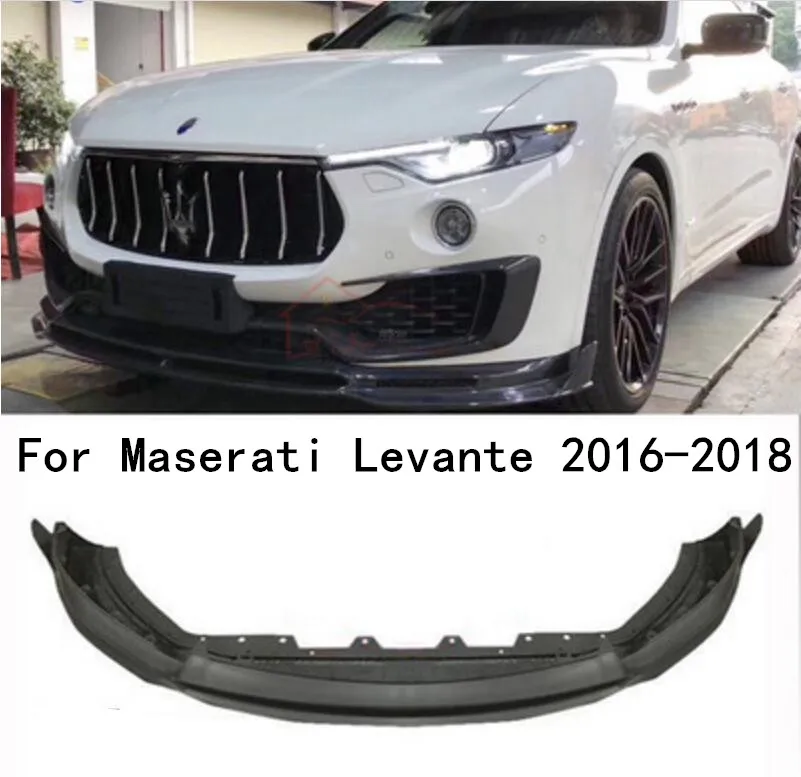 Car Carbon Fiber Front Bumper Lip Spoiler Auto Car Diffuser Fits For 16-18 Maserati Levante 2016 2017 2018