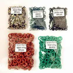 200 Sets For Honda Acura RDX RSX Accord Hybrid Fuel Injector Repair Kits Micro Filters Rubber Oring Seals