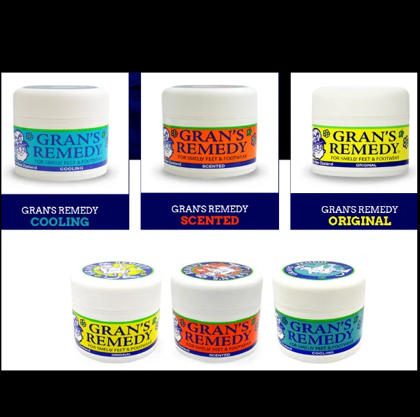 3pcs/let (Original, Cooling & Scented) Grans Remedy for Smelly Feet and Footwear 50g