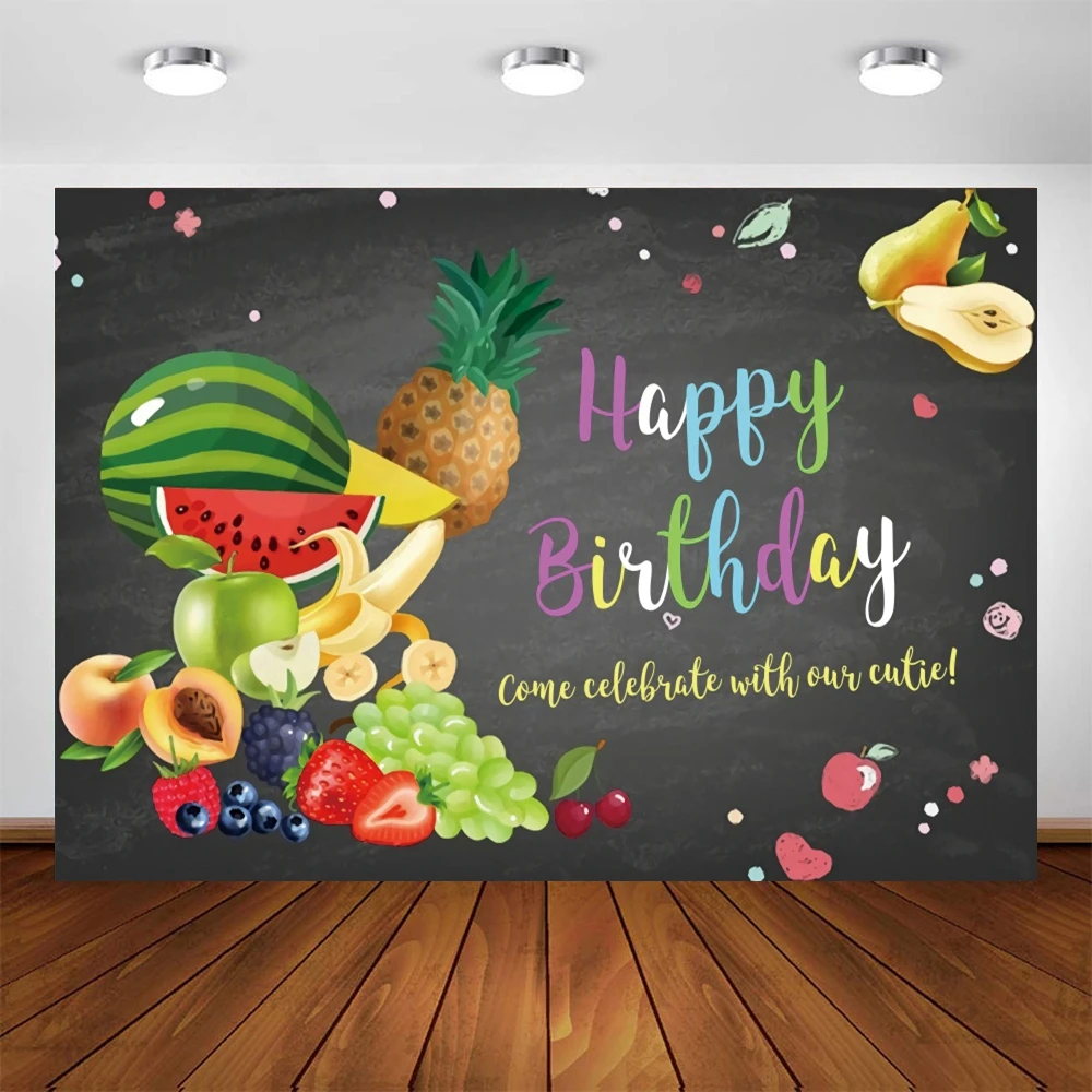Yeele-خلفية للتصوير الفوتوغرافي لأعياد ميلاد الطفل ، خلفية صور مصنوعة من الفينيل ، شخصية ، بطيخ ، أناناس ، صيف