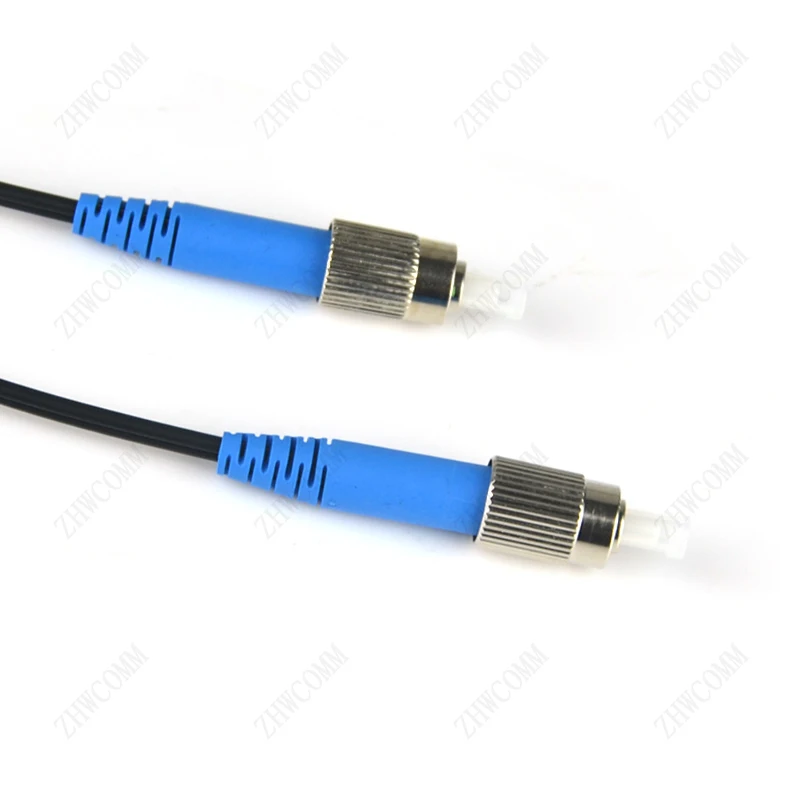 10PCS FC Single Mode Simplex indoor Fiber Optic patch cord FTTH G657A  Black Leather jumper Free Shipping