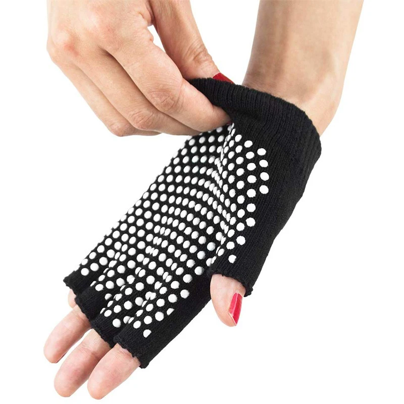 Gants de Yoga unisexes, équipement de fitness, Pilates, entraînement au chaud, demi-doigt, protection des mains