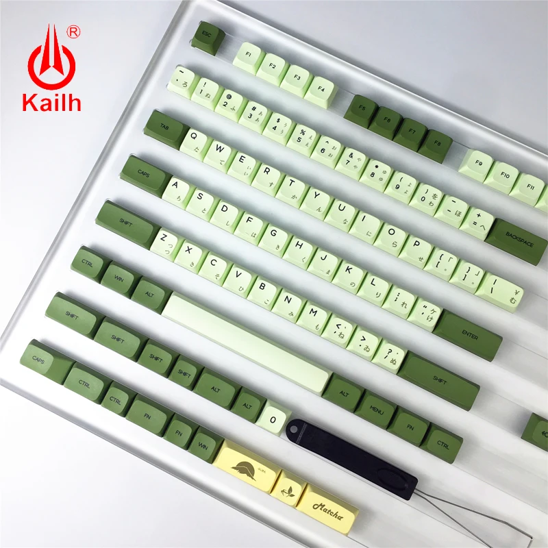 Kailh Matcha Keycaps Sublimation PBT Japanese Russian Korean 125 Key Keycap Mechanical Keyboard Key-Cap Similar XDA Profile