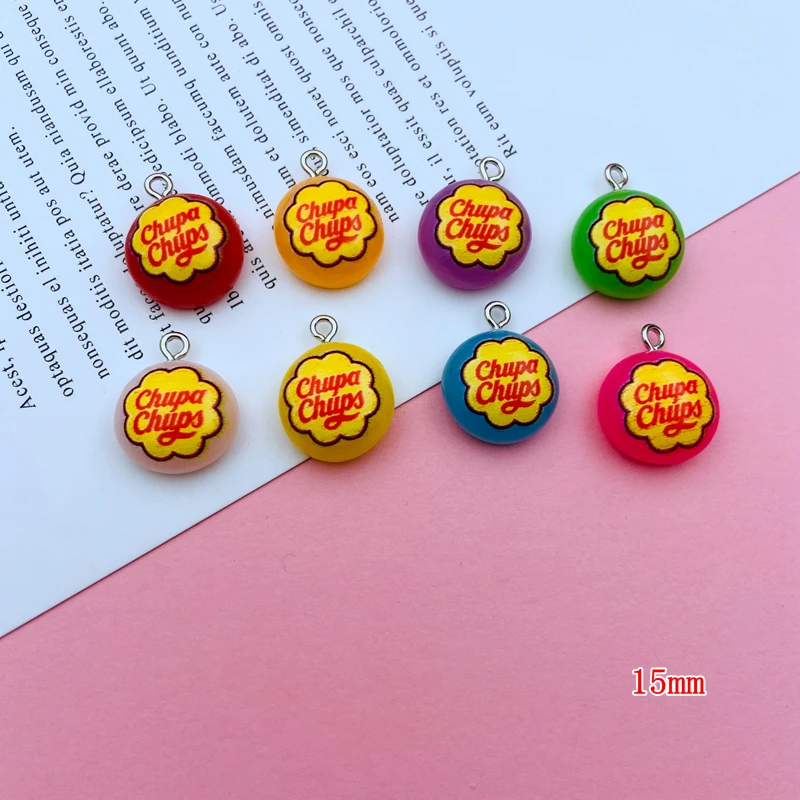 10pcs Resin Kawaii Miniature Cute Colorful Candy Charm Pendant for Keychain, Jewelry Earring, Scrapbooking, DIY, Necklace