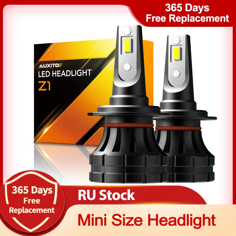 2Pcs AUXITO Z1 H4 Turbo LED H7 Car Headlight Bulbs H13 H8 H11 9007 9006 9012 HIR2 10000LM For Fiat 500 500L Infiniti FX35 Q30