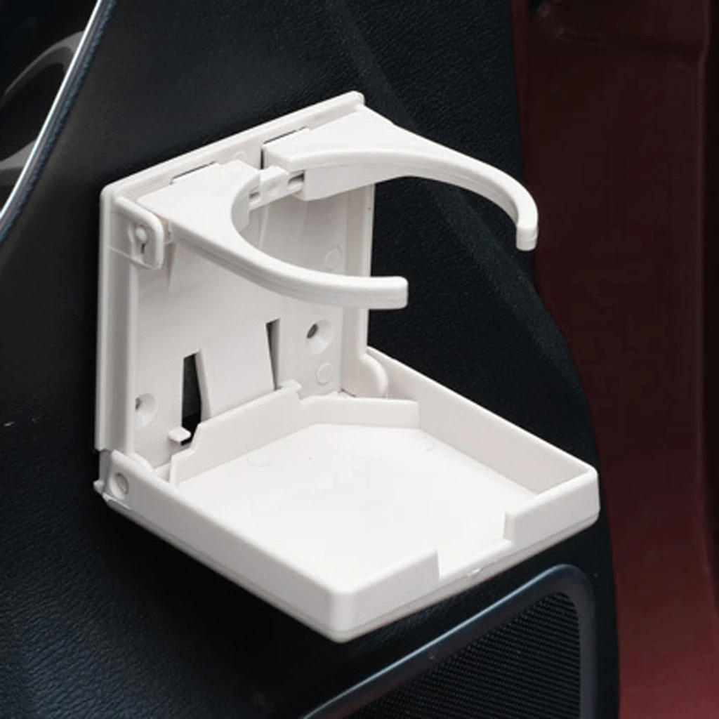 1x Universal Car Folding Cup Drink Holder Adjustable Can Bottle Organizer for Car Boat Camper RV Van Yacht White Dropship