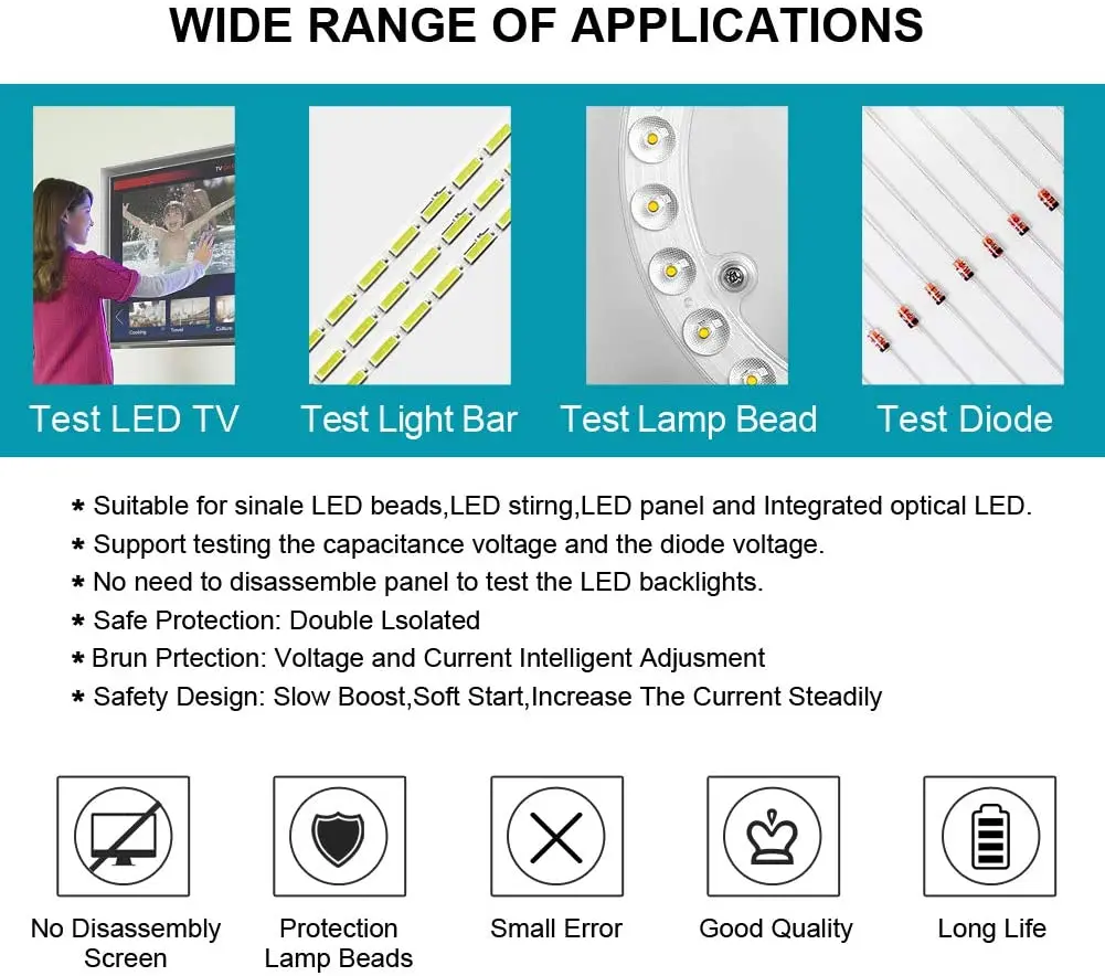2021 NEW LED Tester 0-300V Output LED TV Backlight Tester Multipurpose LED Strips Beads Test Tool Measurement Instruments