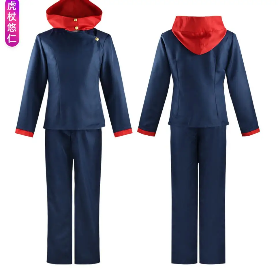 Yuji Itadori Cosplay Anime Jujutsu Kaisen Costume Uniform Halloween Christmas Party Uniform Full Set adult