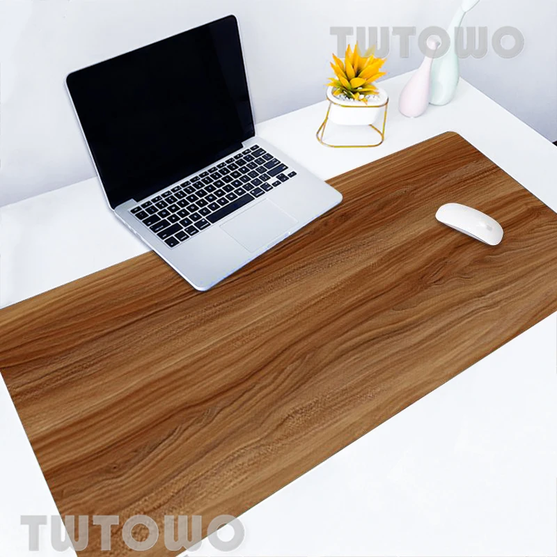 Brown Wood Grain Wooden Floor Mouse Pad Hot Sell Large Desk Mat Keyboard Pad MousePad Table Mat Natural Rubber Office Carpet