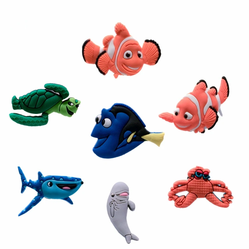 1pcs Sea Animals PVC Shoe Charms Shoe accessories Shoe decoration Shoe Buckles Accessories Fit Bands Bracelets