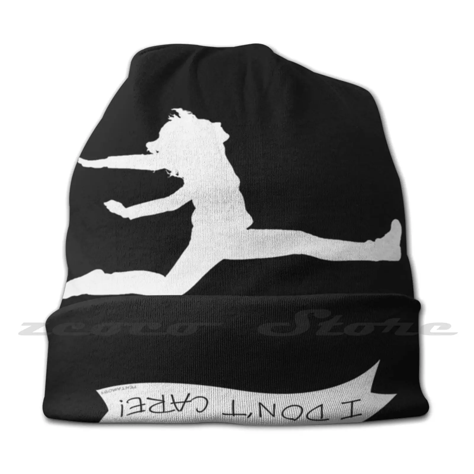 I Dont Care ( W ) Knit Hat Hedging Cap Soft Elasticity Outdoor Sports Leisure Stencil Shadow Jump Travel Fly Travel Earth High