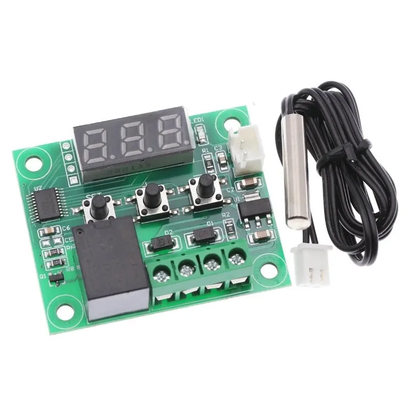 1PCS 12V digital Temperature thermostat Temperature controller sensor relay switch housing -50℃-110℃ W1209