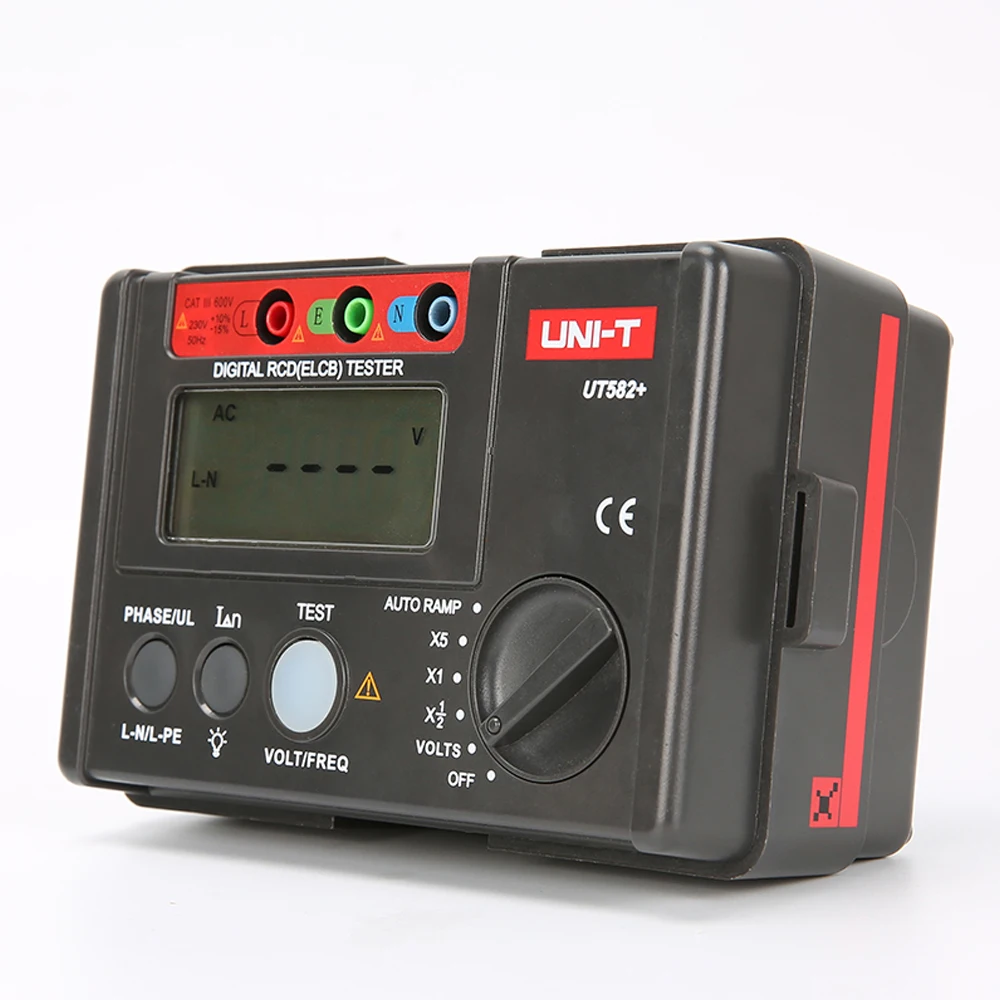 UNI-T UT582 + Digital RCD (ELCB) Tester Leakage Switch Tester Voltage Range Is 30V~600V Test Trip Time And Trip Current