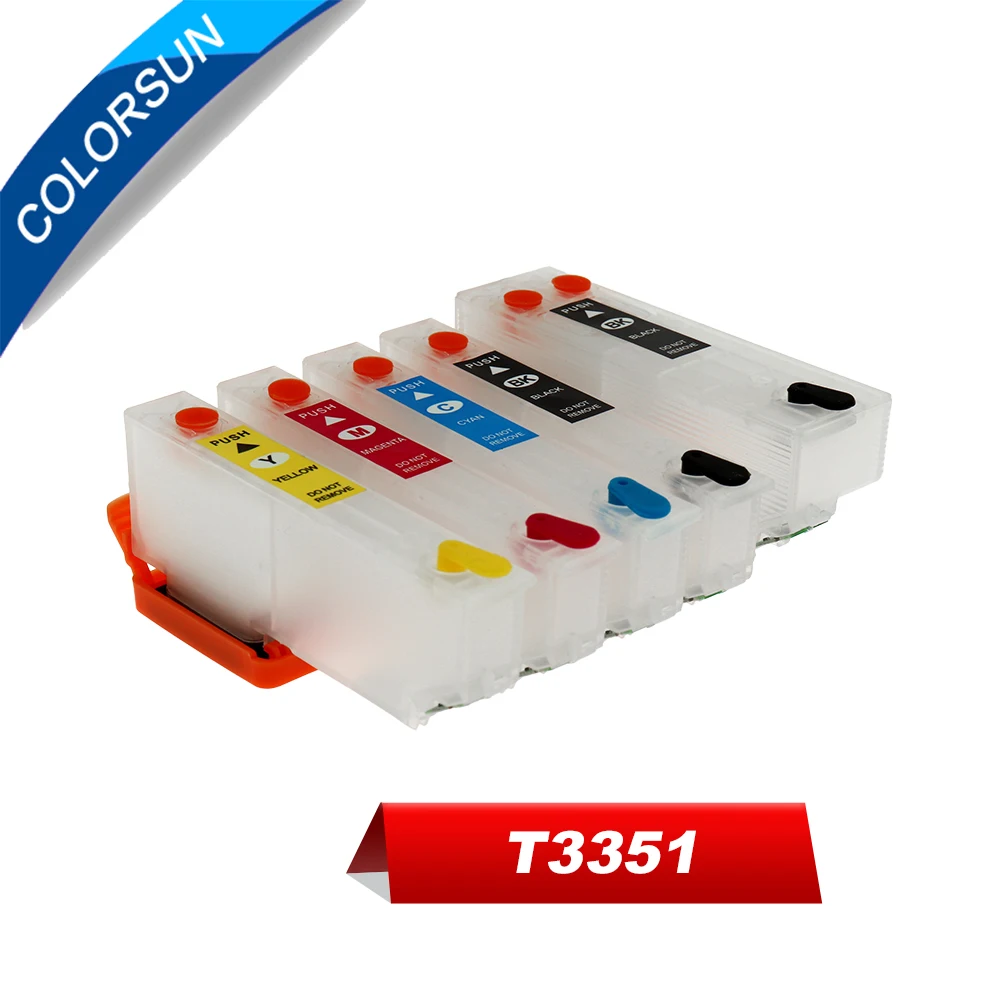 Colorsun 33XL T3351 Refillable Ink Cartridges for XP-530 XP-630 XP-830 XP-635 XP-540 XP-640 XP-645 XP900 refill cartridge 33XL