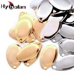 HYBOLAN Metal Copper Rotating Spinner Fishing Lure DIY spoon Hard bait Minnow VIB accessories Rings Blades Smooth Tackle 10pcs