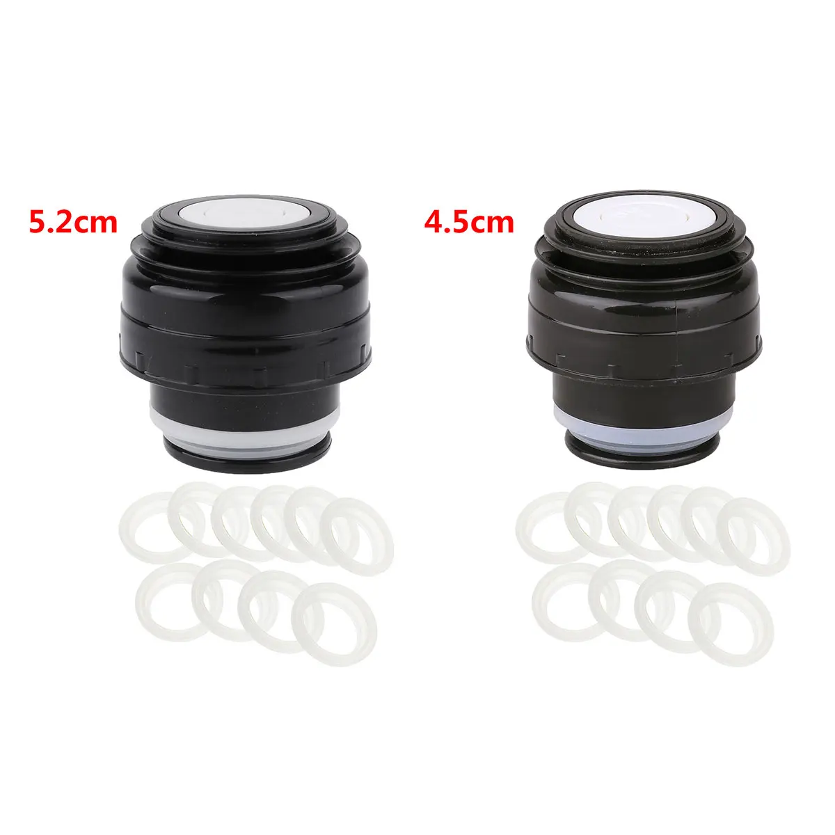 4.5cm/5.2cm Vacuum Flask Lid Thermoses Cover Stopper Outdoor Travel Cup Bullet Flask Covers with Silicone Sealing O-Rings Gasket