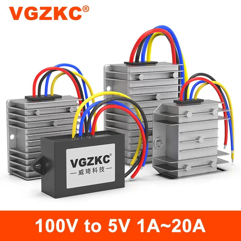 VGZKC DC-DC fully isolated 12V24V36V48V60V72V80V100V to 5V 1~20A DC step-down power converter