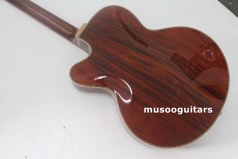 Musoo brand handcraft Carved solid archtop jazz guitar