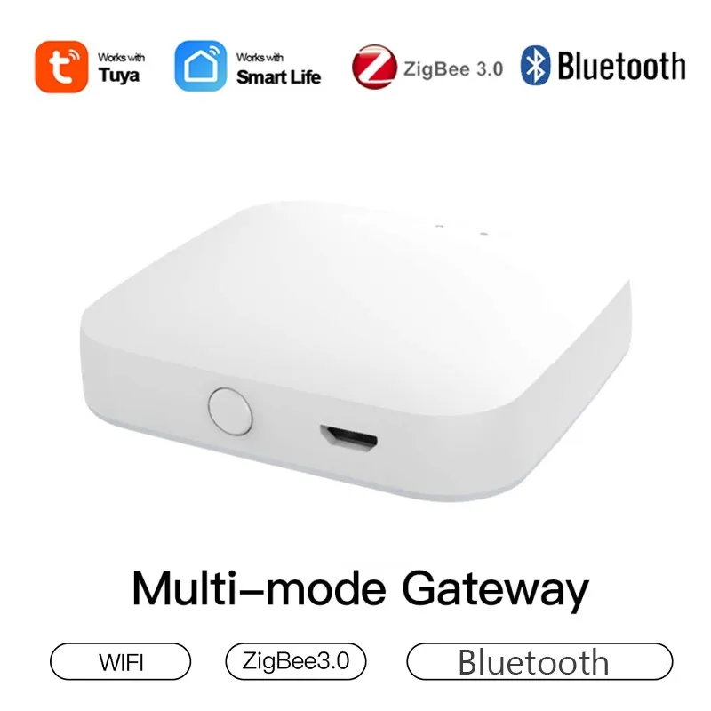 Tuya ZigBee Smart Gateway Multi-mode Bluetooth Mesh Hub Smart Home Smart Life App Voice Control Work with Alexa Google Home