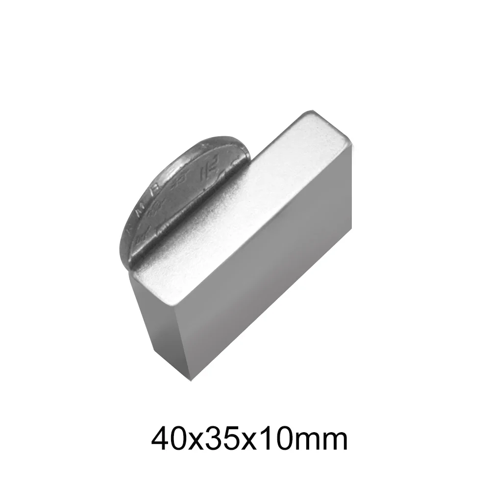 1/2PCS 40x35x10 mm square magnets 40mm X 35mm N35 Block Strong Neodymium Magnet 40x35x10mm Permanent Magnet sheet 40*35*10 MM