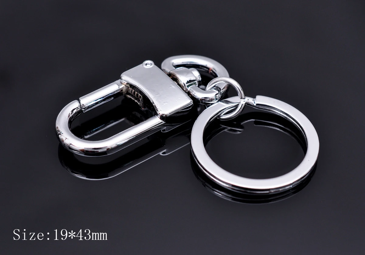 

5pcs Silver Spring Lock Lobster Swivel Clasps Clips Bag Key Ring Snap Hook Findings Keychain Connector