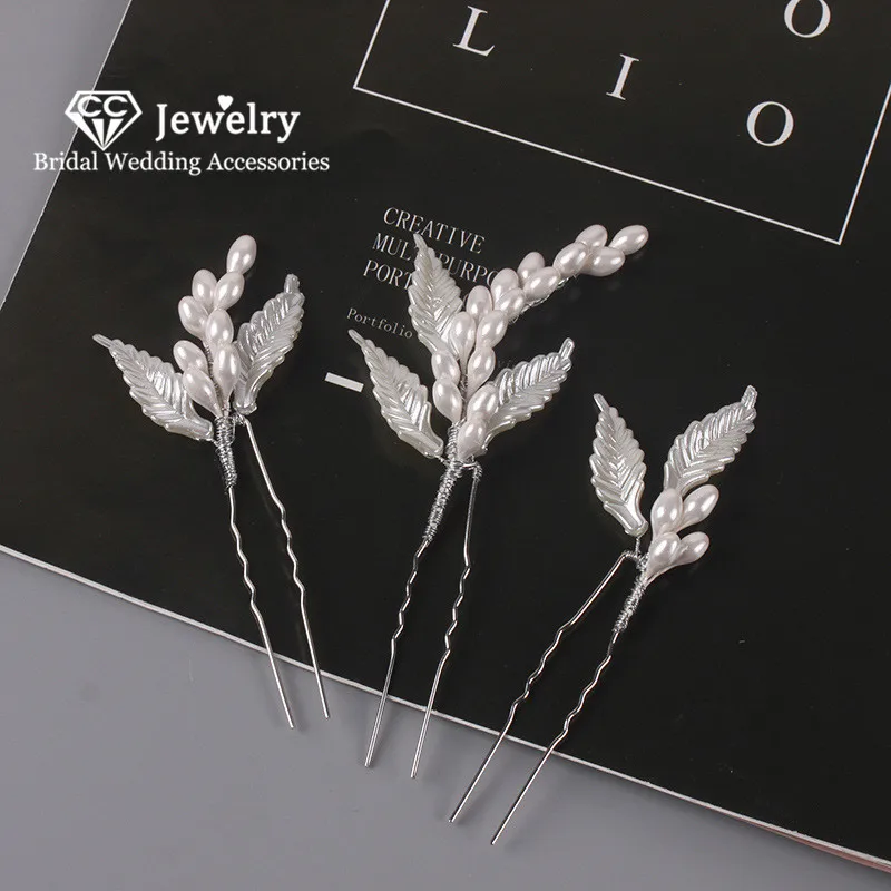 

CC палочки для волос женские аксессуары свадебный головной убор свадебные прически обручальные украшения заколки в форме листа 3 шт. подарок на вечеринку 8242