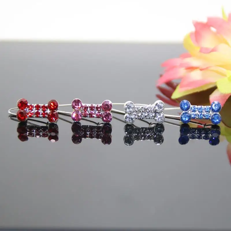 1 Piece High Quality Long-haired Dog Hair Accessories Hairpin Lovely Durable Clips Rhinestone Decoration