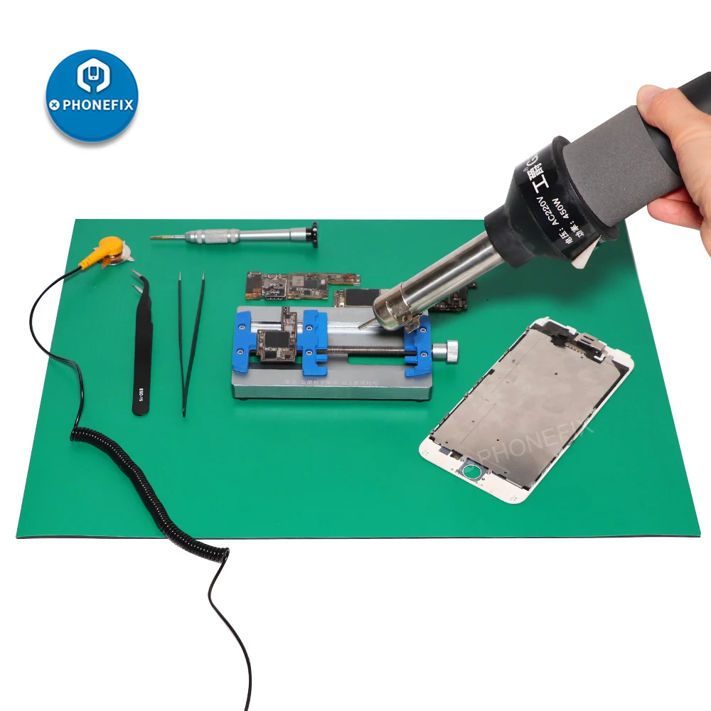 Anti-static Mat Phone Repair Pad Heat-resistant BGA Soldering Desk Pad with Ground Wire ESD Wrist for iPhone Samsung Repair