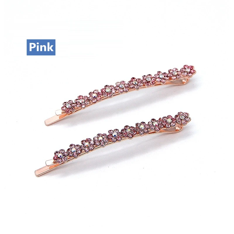 Fashion Women Girls Bling Crystal Hairpins Headwear Rhinestone Hair Clips Pins Barrette Styling Tools Accessories