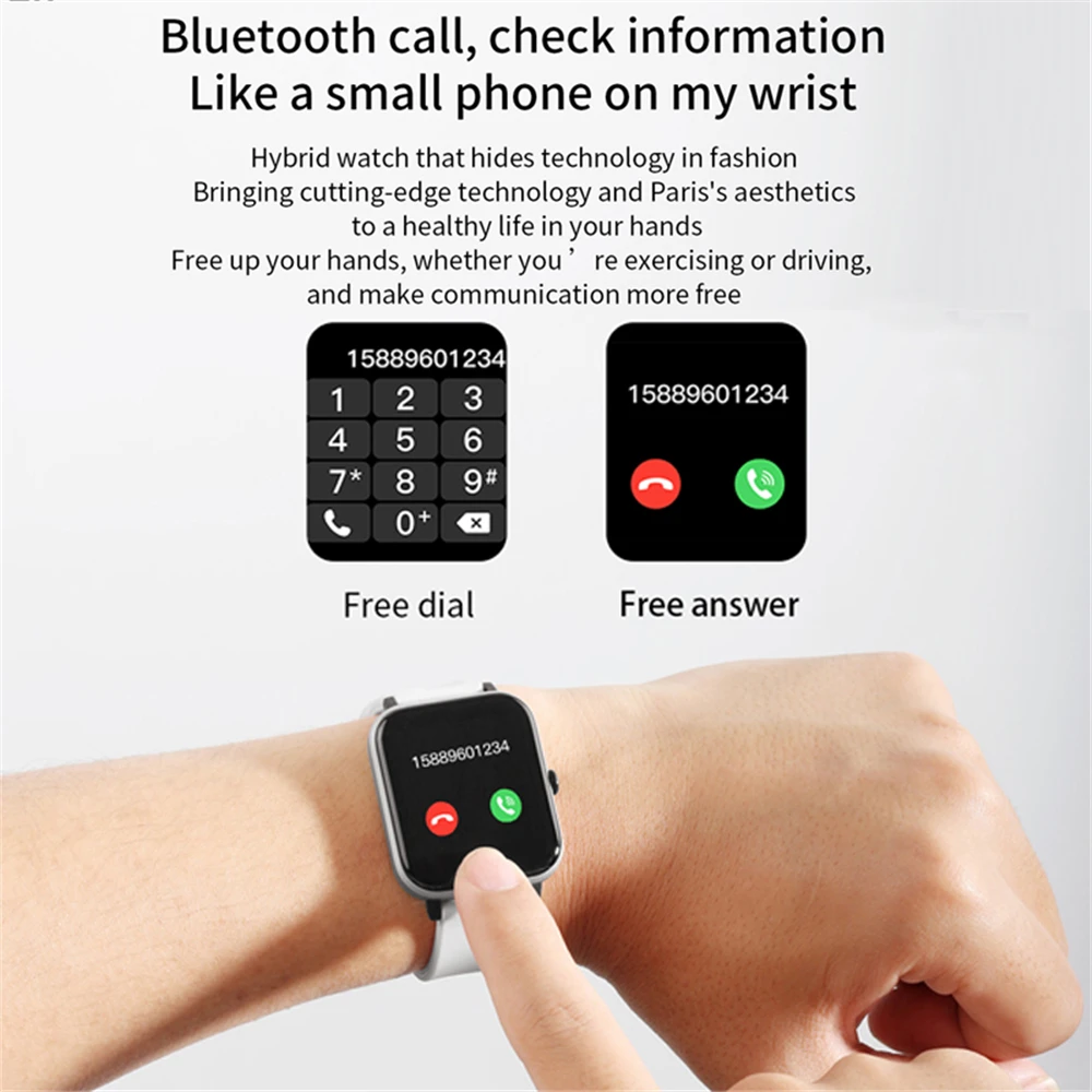 KAIMORUI pasek do smarwatcha mężczyźni kobiety bransoletka Fitness pulsometr Bluetooth Smartwatch z funkcją dzwonienia dla Android IOS Pk P8Plus