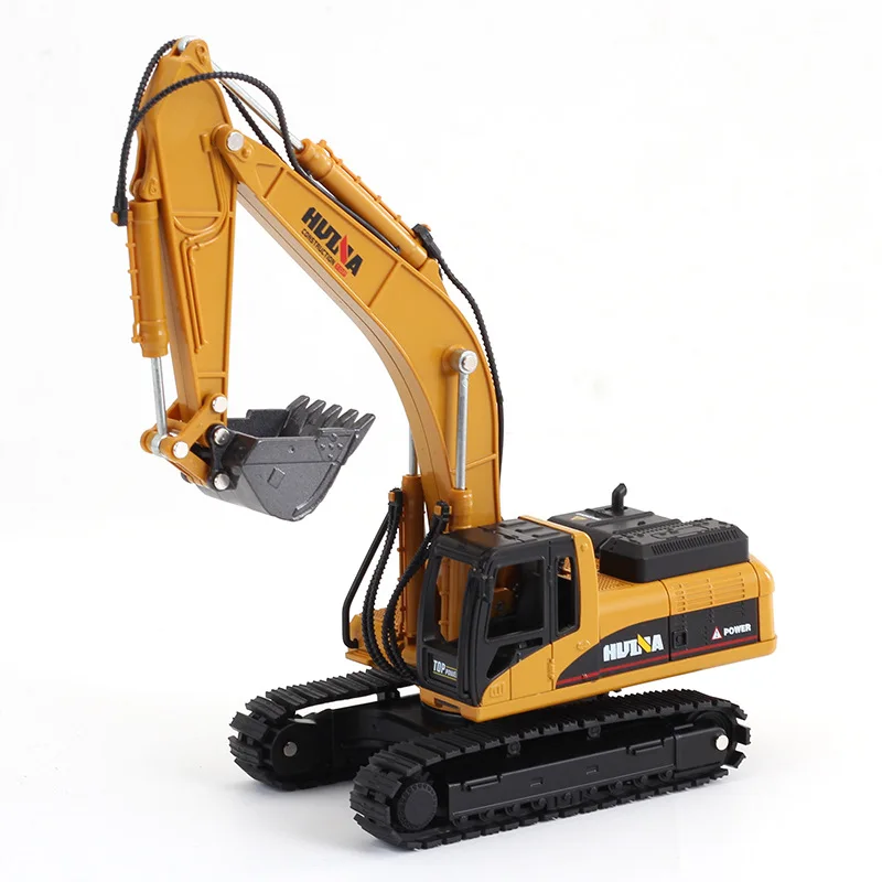 Huina 7710 1:50 Alloy Excavator Engineering Crawler Truck Construction Vehicle Model Creative Gifts For Children Boys