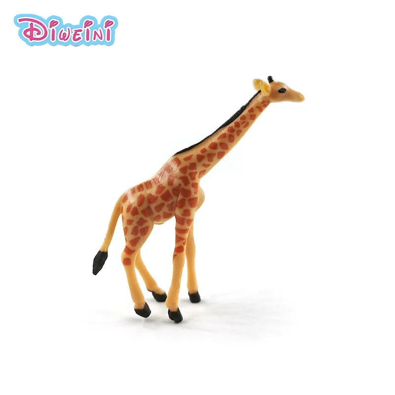 Simulation Small Giraffe Figurine Animal Model Lifelike Action Figure Home Decor Doll House Educational Gift For Children Toys