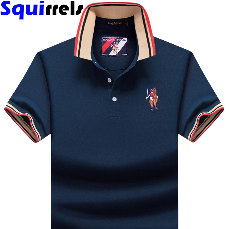 Men\'s POLO shirt summer short-sleeved lapel T-shirt half-sleeved to increase others business fashion casual men\'s clothing