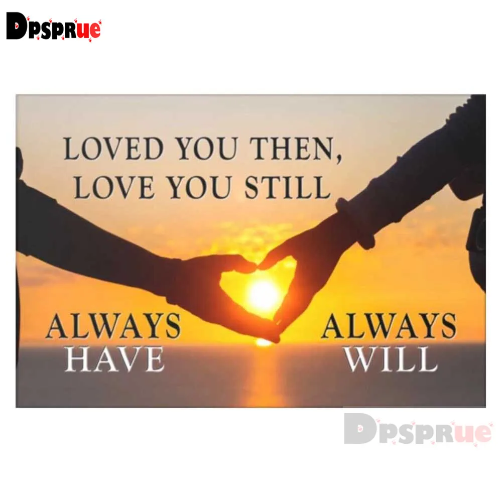 

Dpsprue Full Square/Round Drill 5D DIY Diamond Painting "Love Couple" Diamond Embroidery Cross Stitch 3D Decor Gift DF105