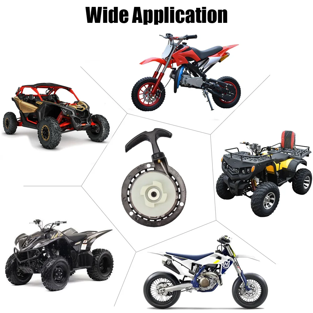 Pull Starter For 2 Stoke Dirt Pit Pocket Bike 47cc 49cc Mini Moto ATV Quad Start Ignition Engine Parts Motorcycle Accessories