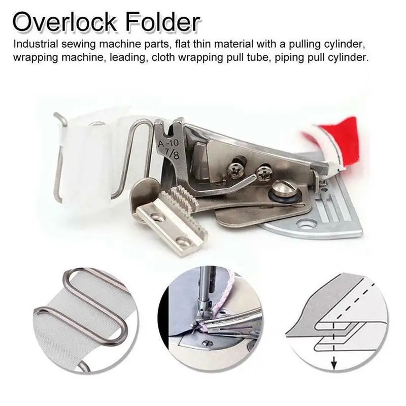 2021 Overlock Folder Binding Of Curve Edges Folder Bias Binder Lockstitch Sewing Machine Foot Sew Feet Machine Accessories Tools