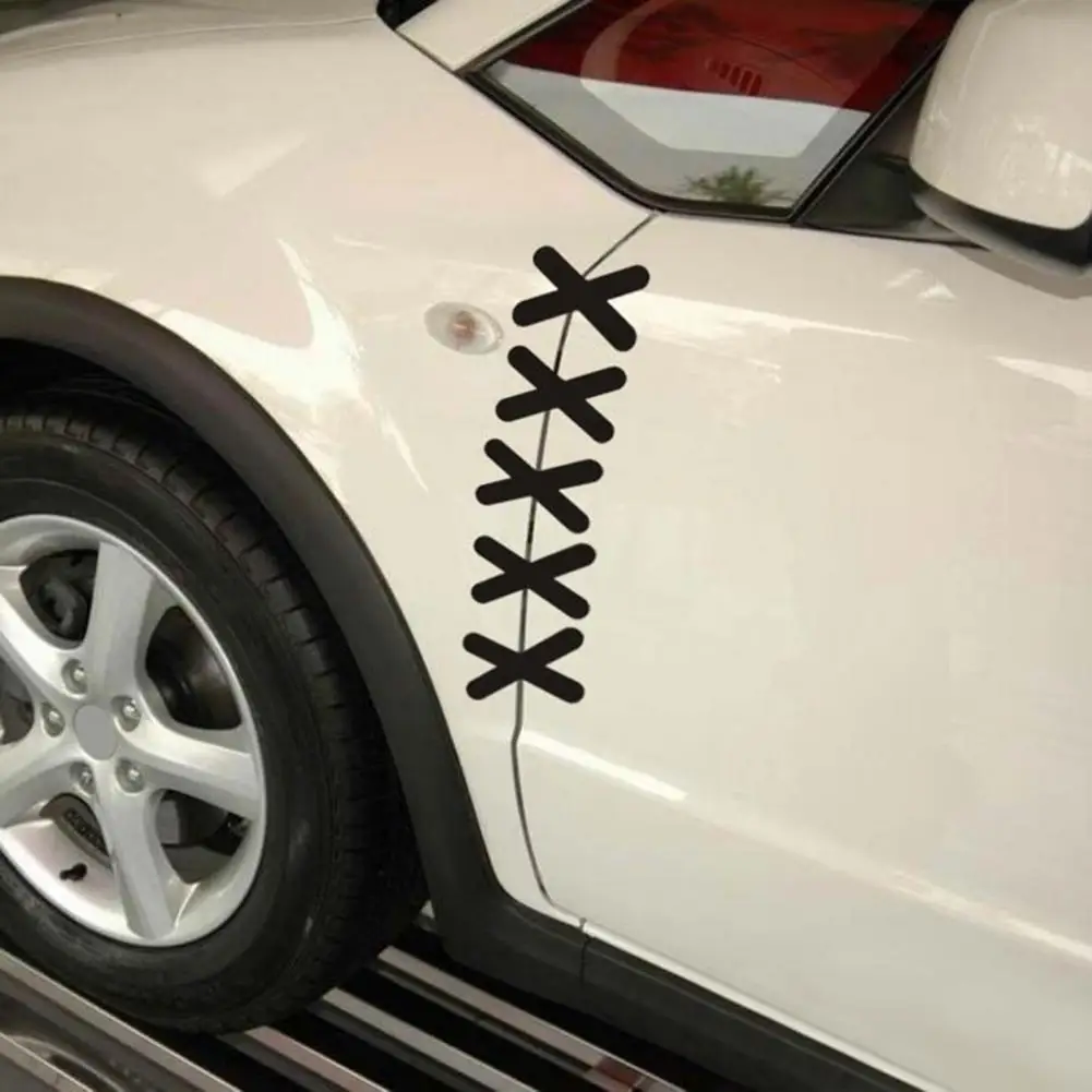 6Pcs Sticker X Shape Pattern Dust-proof PET Car Truck Sticker for Car