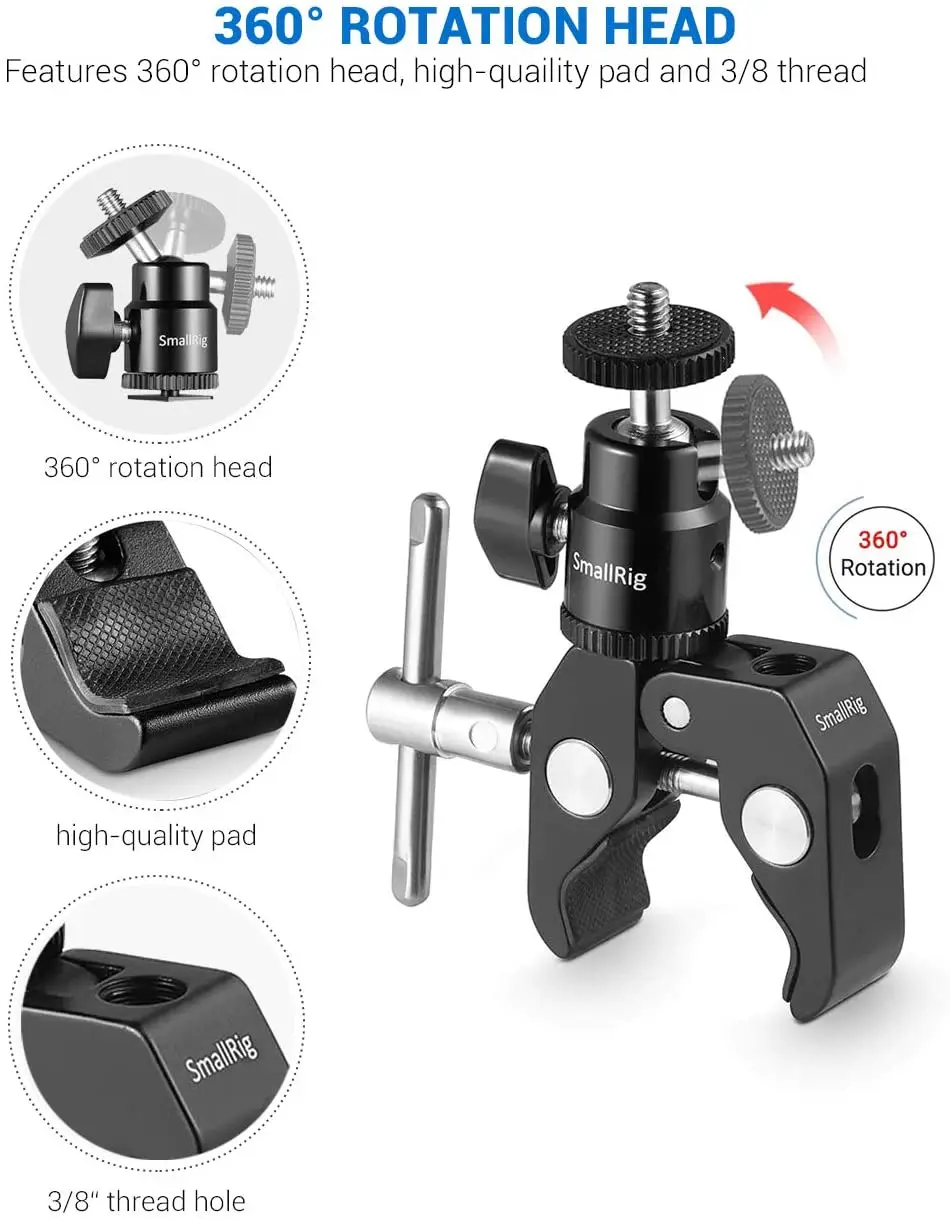 SmallRig DSLR Camera Clamp Mount with 1/4\