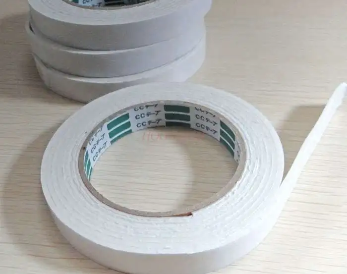 1pcs Foam Double-sided Tape White Sponge Adhesive 15mm Wide 2m Long Home Sealed Window Windproof And Dustproof