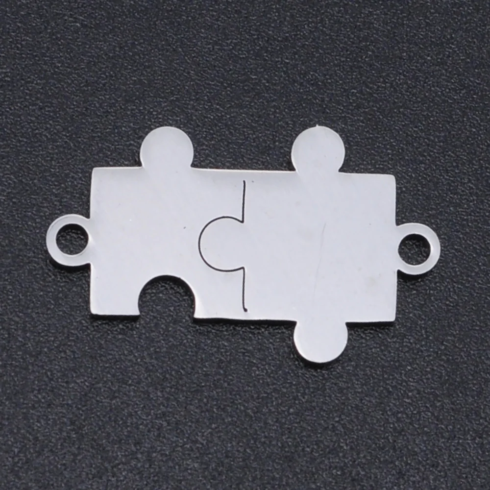 5pcs/lot 316 Stainless Steel   Puzzle Connectors Charms Wholesale DIY Necklace Bracelet Making Charms Jewelry Making Charms