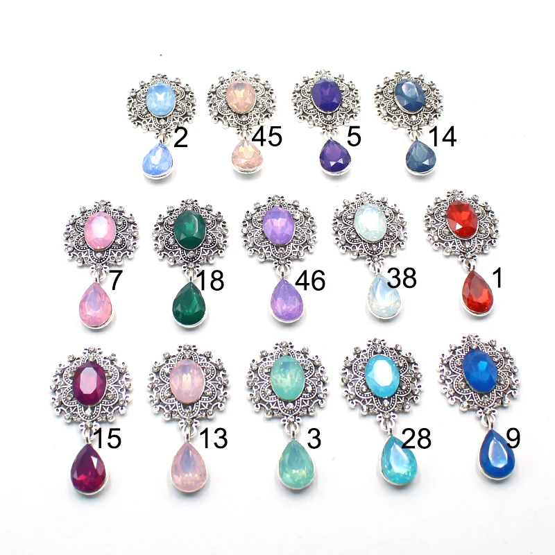 10Pcs Alloy Rhinestone Brooch Pendant Button Fashionable And Gorgeous Wedding Party Holiday Creative Decoration Accessories