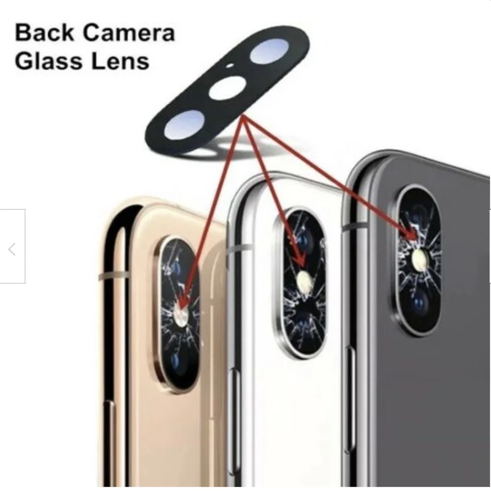 Rear Back Camera Lens Glass For iPhone 7 7P 8 Plus X XR XS XSMax 11 12 13 Mini Pro Max Cover With Adhesive Replacement Parts