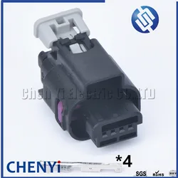 1 set 4 Pin female auto waterproof sensor connector Rear camera plug 1801823-1 2236398-1 13422 With terminal for Renault Megan