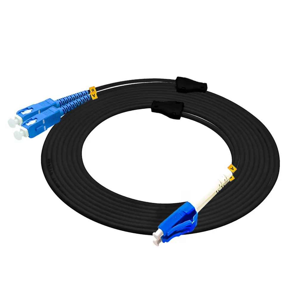 25M 40M Outdoor Armored  SC-LC Duplex Singlemode 9/125 3.0mm Fiber Optic Patch cord Jumper sc to lc sc/pc-lc/pc SC LC