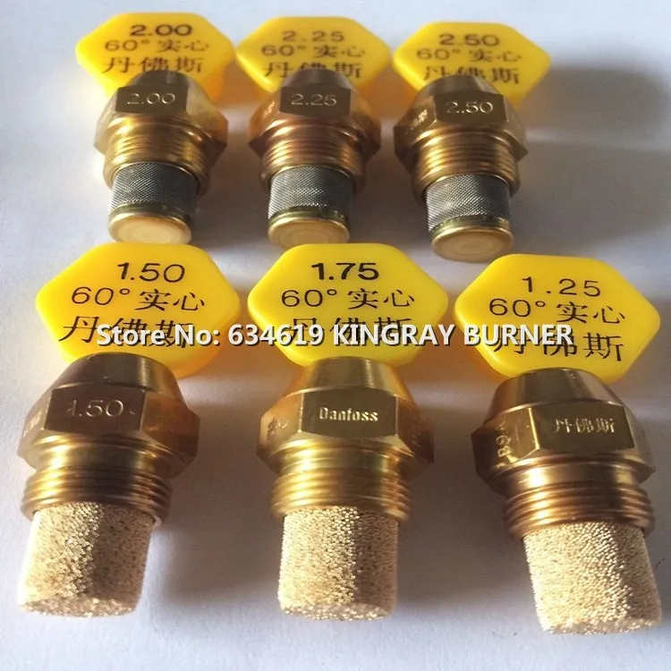 60 Degree Brass Danfoss Oil Nozzle For Diesel Burner Heavy Oil Nozzle Boiler Burner Nozzle Fuel Atomization Nozzle