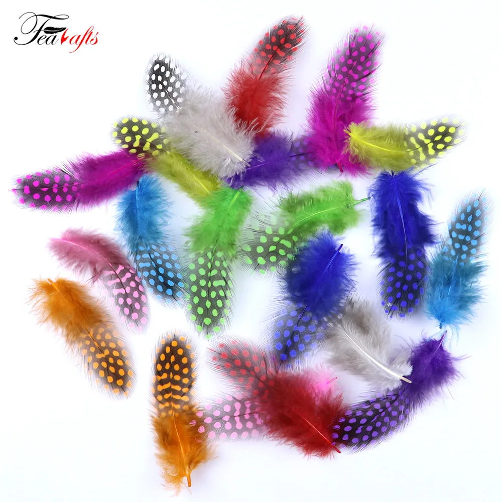 Natural Guinea Fowl Feathers For Jewelry Making 5-10cm Pheasant Plumas Handicraft Accessories Decorative Dream Catcher Feathers