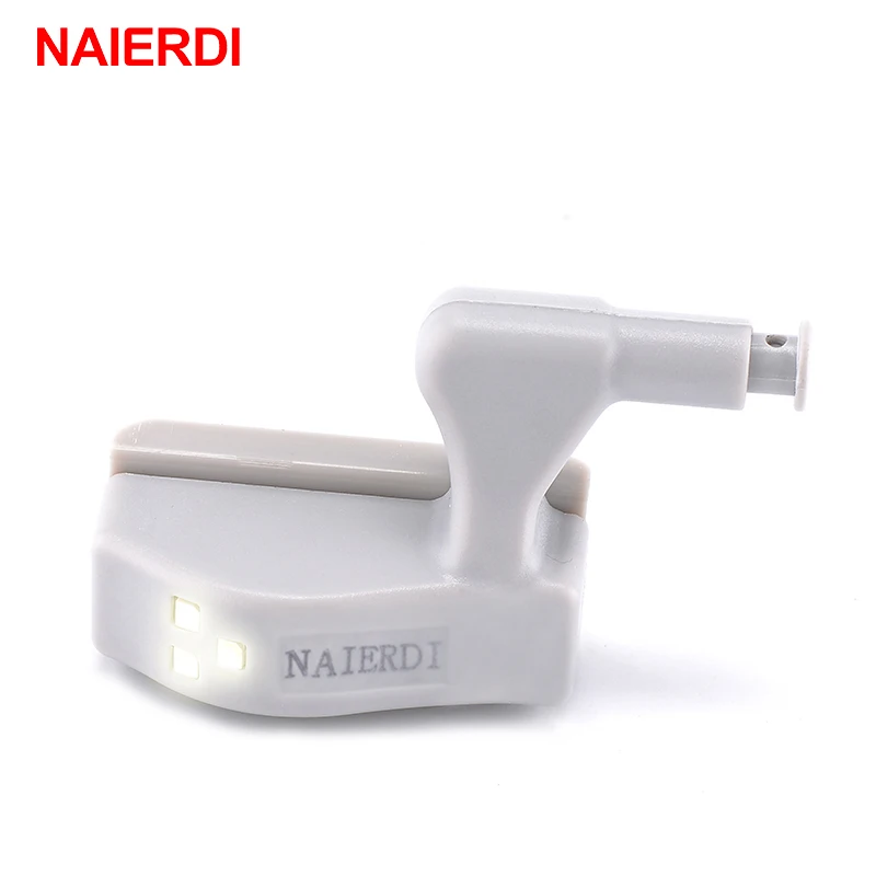 NAIERDI 4PCS Universal LED Cabinet Light Hinge Sensor Light Cupboard Inner Hinges Lamp Kitchen Bedroom Wardrobe Night Light